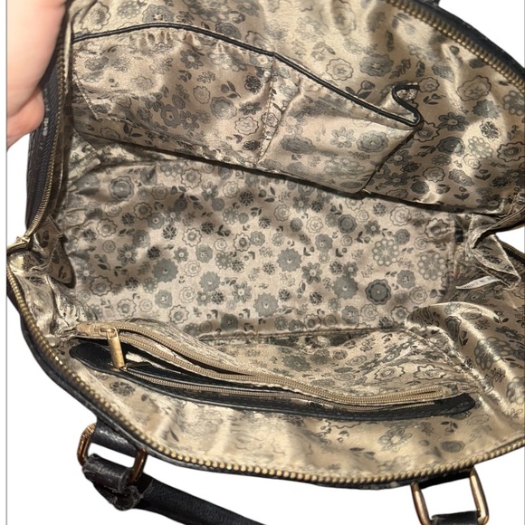 Vintage Black Crocodile-Embossed Handbag - Picture 2 of 3